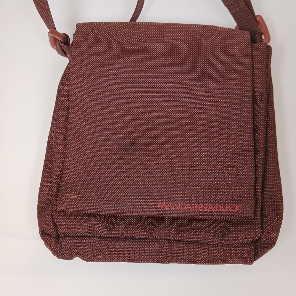 Mandarina Duck MD20 Maroon (red) Textile Crossbody Bag EUC